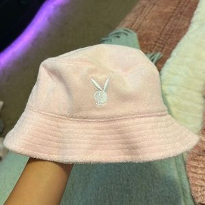 Playboy light pink bucket hat